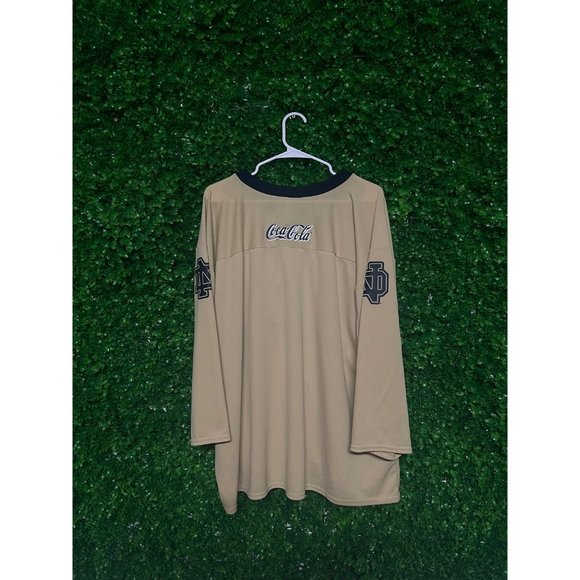 Vintage Notre Dame Coca-Cola Jersey, Adult Mens XL, Reworked Vintage, College - Picture 2 of 2